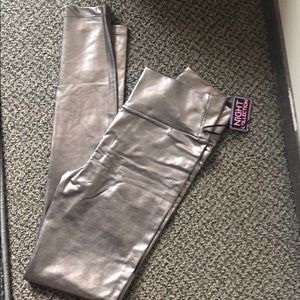 Silver stretch leggings